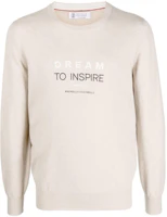 Brunello Cucinelli FW22 Cream Letter Pattern Printed Long Sleeve Sweatshirt Men M22201700-CBD16 Brunello Cucinelli FW22 Cream Letter Pattern Printed Long Sleeve Sweatshirt Men M22201700-CBD16