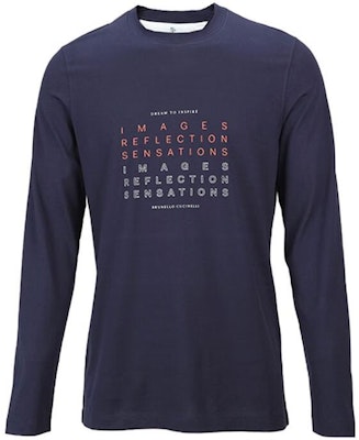 Brunello Cucinelli 男士深藍長袖圓領標誌長T恤 FW22 M0T618730-CJM32 Order Brunello Cucinelli 男士深藍長袖圓領標誌長T恤 FW22 M0T618730-CJM32