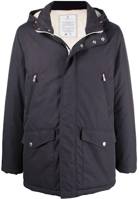 Brunello Cucinelli FW22 Navy Blue Jacket with Detachable Hood Casual Coat MQ4206451-CBG39 Buy Brunello Cucinelli FW22 Navy Blue Jacket with Detachable Hood Casual Coat MQ4206451-CBG39