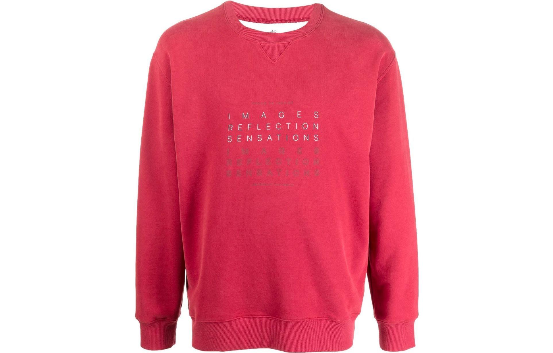 Brunello Cucinelli FW22 Red Letter Print Crewneck Long Sleeve Sweatshirt Men MTU143431-CWG09