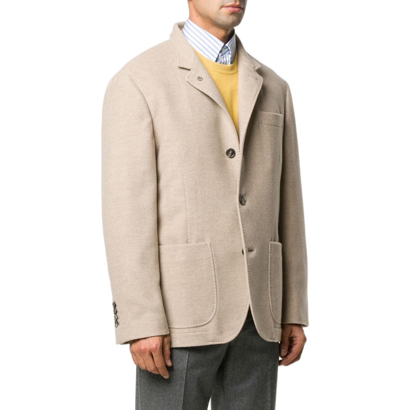 Purchase Brunello Cucinelli FW22 男士單排釦西裝外套 米白色 MT4976265-C222
