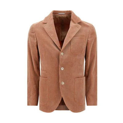 Brunello Cucinelli FW22 Solid Color Suit Jacket Coat - Camel Brown MQ4997BND-C002