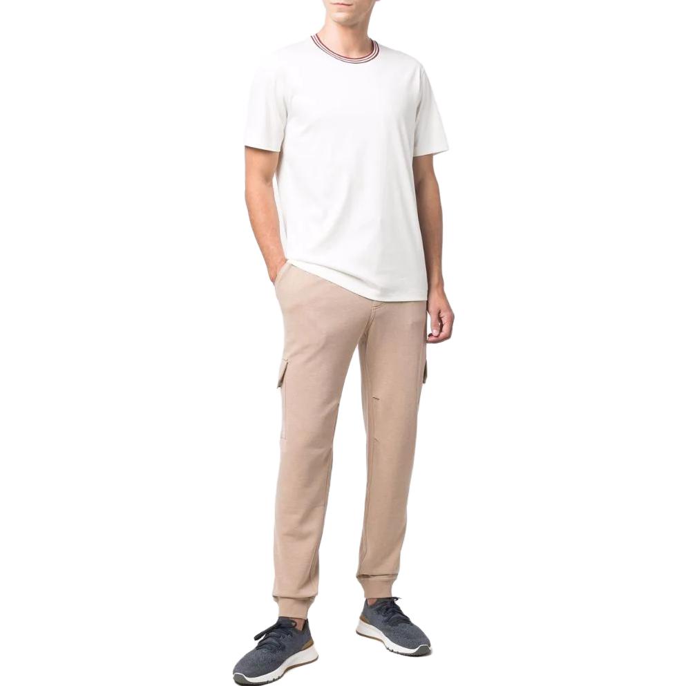 Lookbook Brunello Cucinelli FW22 條紋短袖圓領T恤 白色 M0T618245-CI076