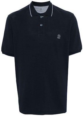 Brunello Cucinelli FW23 藍色刺繡Logo條紋領POLO衫 ME8549779G-CK781 Order Brunello Cucinelli FW23 藍色刺繡Logo條紋領POLO衫 ME8549779G-CK781