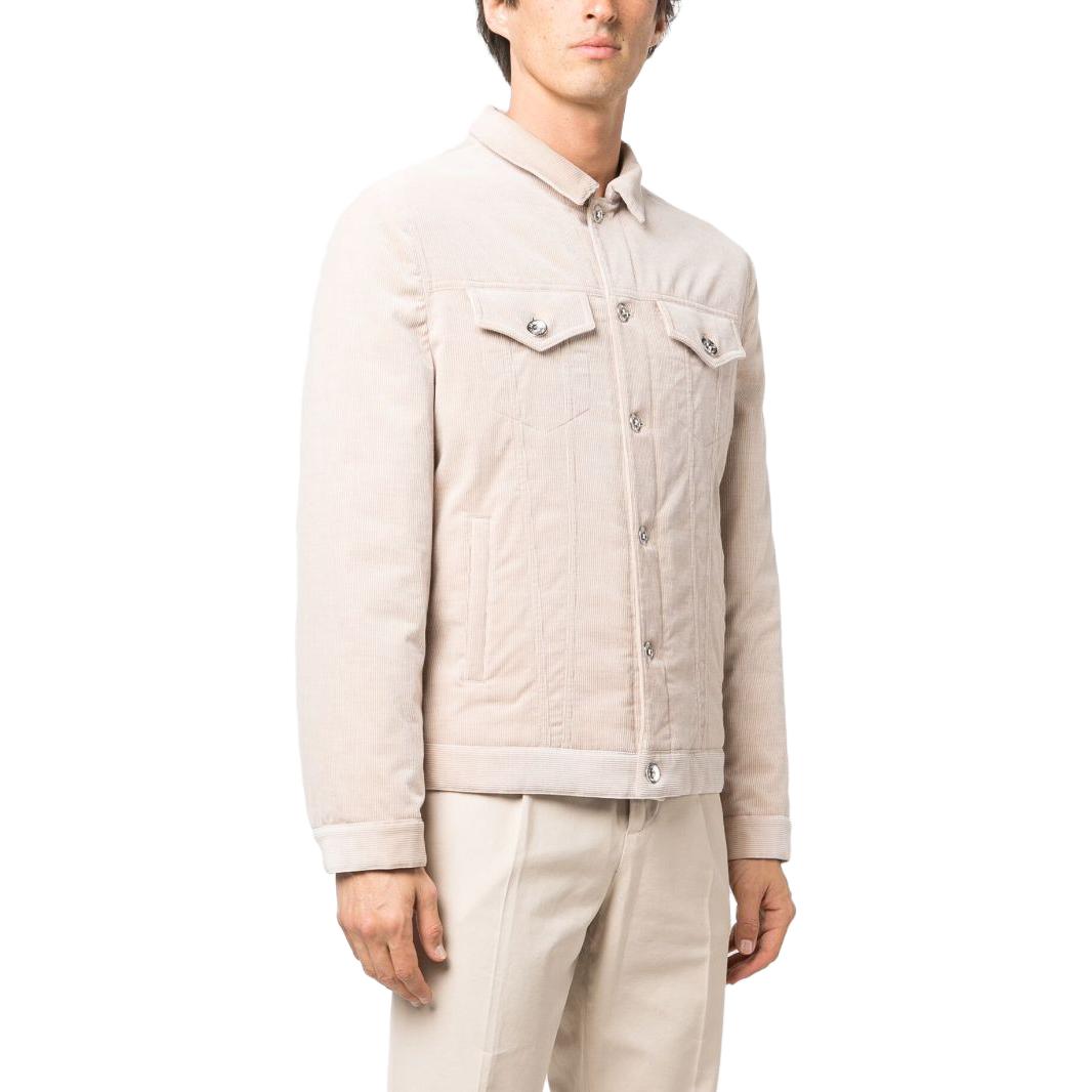 Purchase Brunello Cucinelli FW23 棕色單排扣襯衫外套。 MQ4356880-CBM88