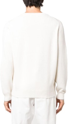 Brunello Cucinelli FW23 米白色徽標刺繡羊絨圓領毛衣 M22707300-CWI20 Shop Brunello Cucinelli FW23 米白色徽標刺繡羊絨圓領毛衣 M22707300-CWI20