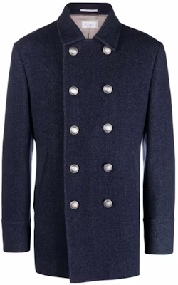 Brunello Cucinelli FW23 Mantel Kasual Double-Breasted Biru. MY4407008D-C007 Buy Brunello Cucinelli FW23 Mantel Kasual Double-Breasted Biru. MY4407008D-C007