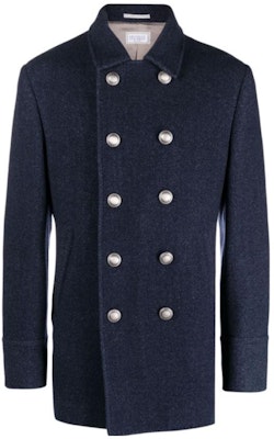 Brunello Cucinelli FW23 Mantel Kasual Double-Breasted Biru. MY4407008D-C007 Order Brunello Cucinelli FW23 Mantel Kasual Double-Breasted Biru. MY4407008D-C007