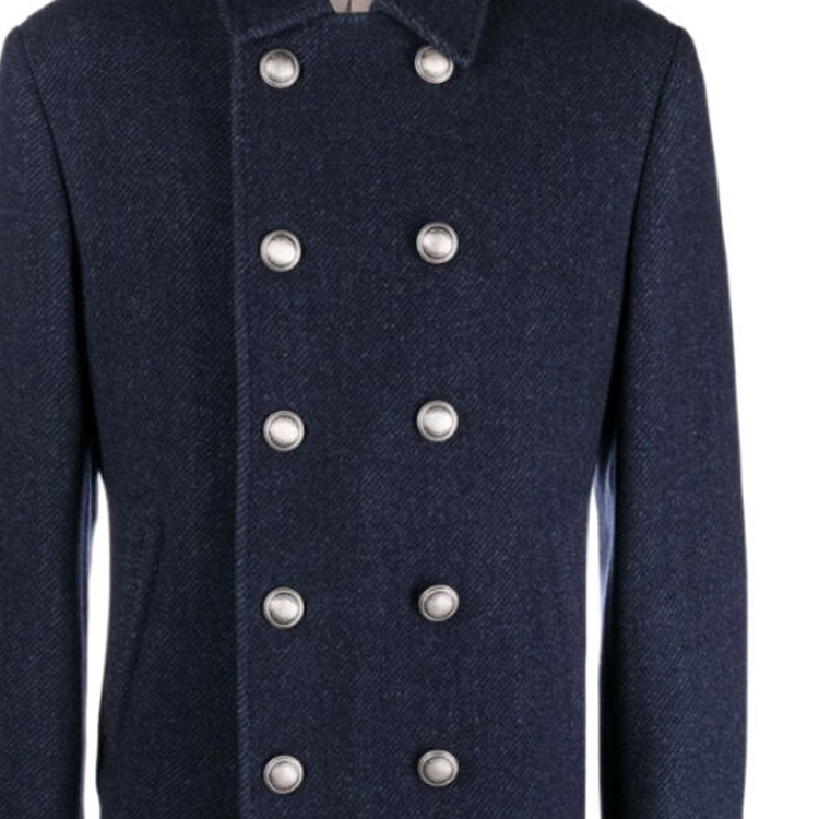 Purchase Brunello Cucinelli FW23 Mantel Kasual Double-Breasted Biru. MY4407008D-C007