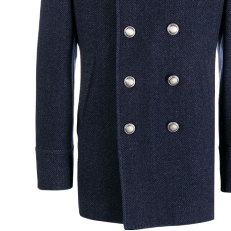 Details for Brunello Cucinelli FW23 Mantel Kasual Double-Breasted Biru. MY4407008D-C007