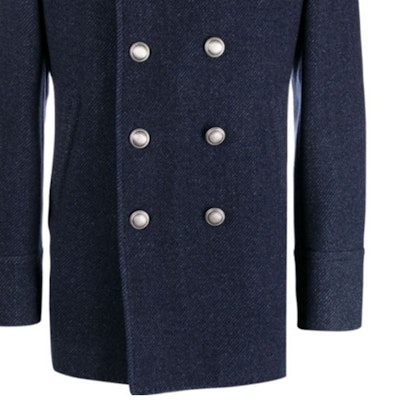 Brunello Cucinelli FW23 Mantel Kasual Double-Breasted Biru. MY4407008D-C007 Sizing Brunello Cucinelli FW23 Mantel Kasual Double-Breasted Biru. MY4407008D-C007