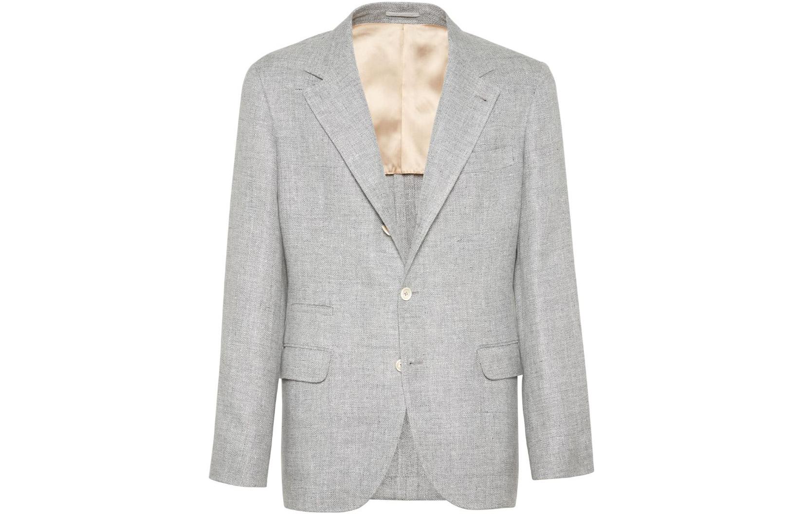 Order Brunello Cucinelli FW23 灰色單排扣長袖西裝外套 MW4827BTD-C1001