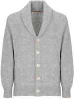 Brunello Cucinelli FW23 Grey Solid Knit Long-Sleeve Cardigan. MLP504006-CIY61 Brunello Cucinelli FW23 Grey Solid Knit Long-Sleeve Cardigan. MLP504006-CIY61