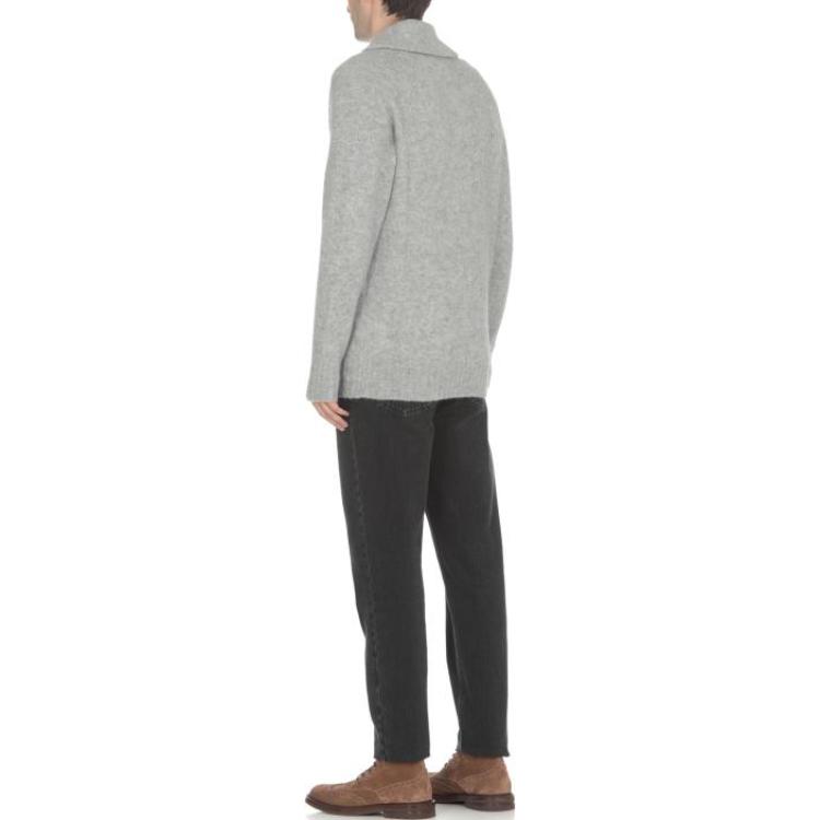 Shop 布納羅古奇內利 FW23 灰色純色針織長袖開衫 MLP504006-CIY61