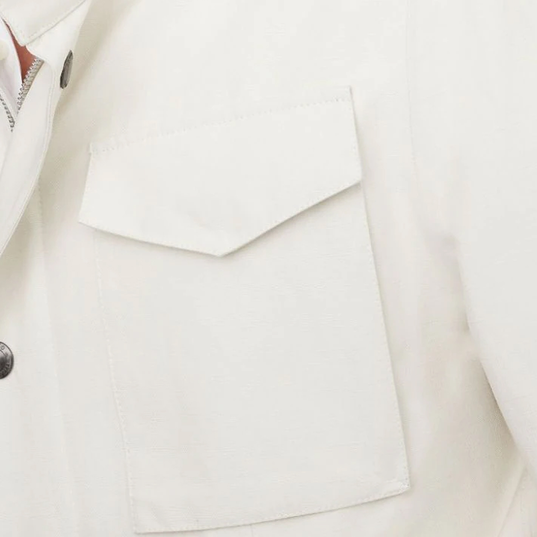 Sizing Brunello Cucinelli 2023秋冬 米白色口袋立領長袖外套 MB4086113-CHE54