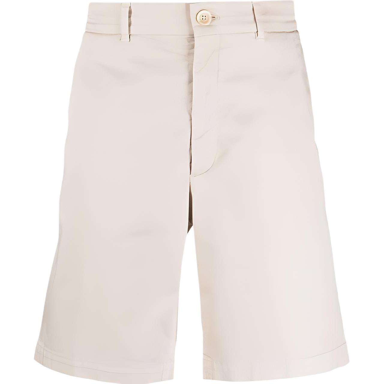 Brunello Cucinelli FW23  Pleated Straight-Leg Shorts Light Beige Casual. M289LU0010-C6233