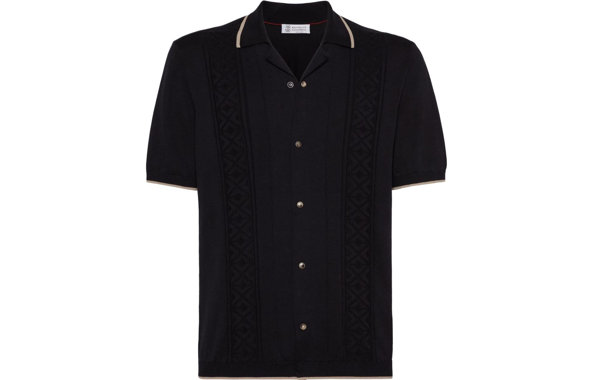 Order 布内洛·库奇内利 FW23 拼接印花短袖POLO衫 M29202605-CNH72