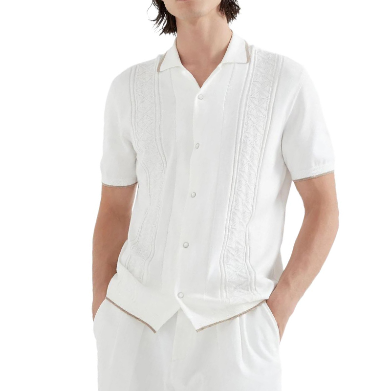 Sizing 布内洛·库奇内利 FW23 拼接印花短袖POLO衫 M29202605-CNH72