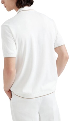 布内洛·库奇内利 FW23 拼接印花短袖POLO衫 M29202605-CNH72 Cheap 布内洛·库奇内利 FW23 拼接印花短袖POLO衫 M29202605-CNH72