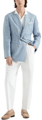 布内洛·库奇内利 FW23 拼接印花短袖POLO衫 M29202605-CNH72 1