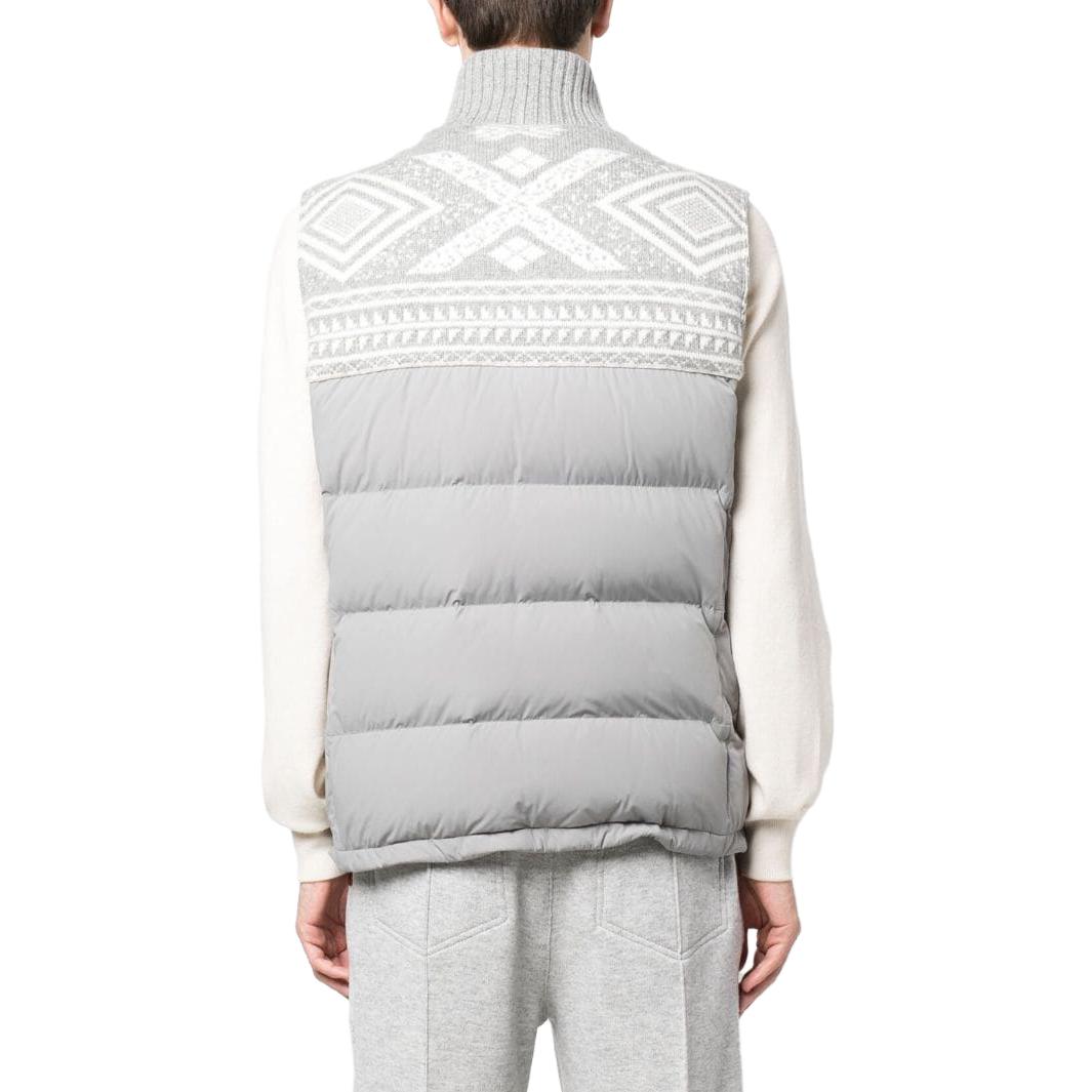 Shop ブルネロクチネリ FW23 キルティングパターンジッパーカジュアルベスト MM4031943-CRK52