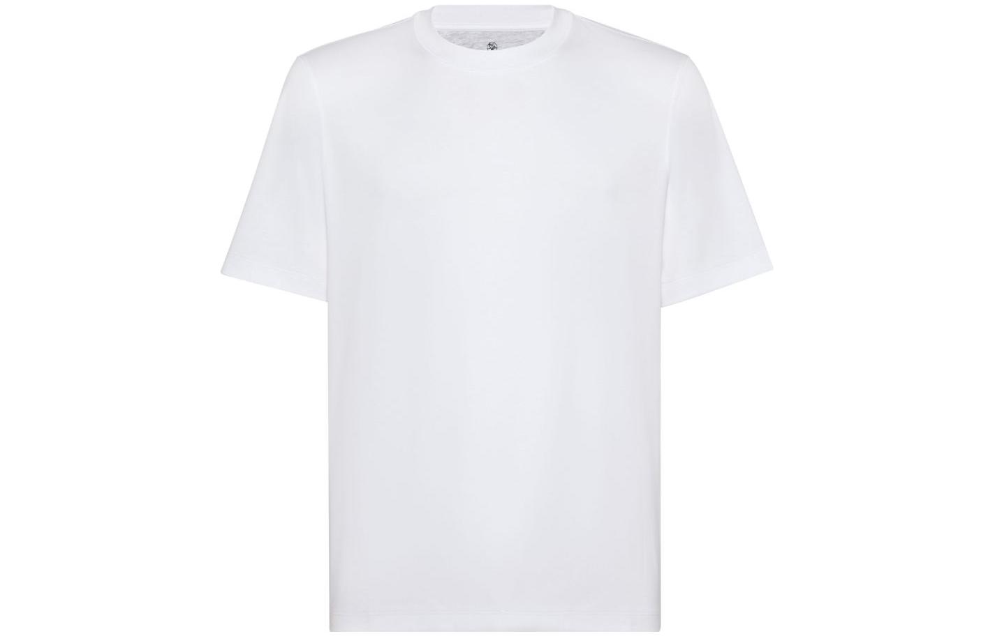 Order Brunello Cucinelli FW23 Kaos Oblong Kasual Warna Polos Crew Neck. M0B131308-C6159