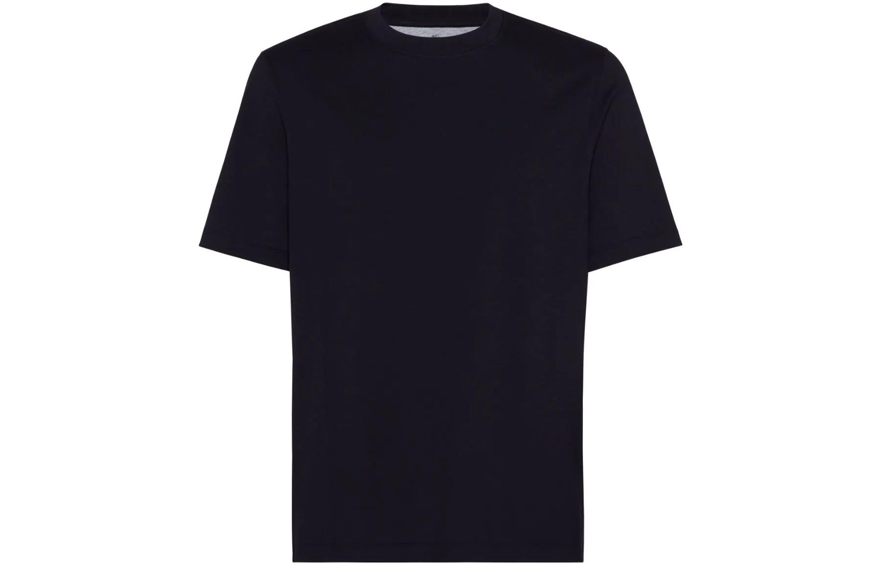 Purchase Brunello Cucinelli FW23 Kaos Oblong Kasual Warna Polos Crew Neck. M0B131308-C6159