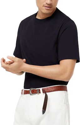 Brunello Cucinelli FW23 Kaos Oblong Kasual Warna Polos Crew Neck. M0B131308-C6159 Details for Brunello Cucinelli FW23 Kaos Oblong Kasual Warna Polos Crew Neck. M0B131308-C6159