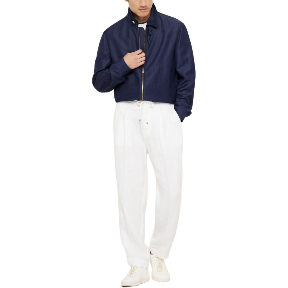 Lookbook Brunello Cucinelli FW23 雙拉鍊藍色休閒外套 MB4046205-C189