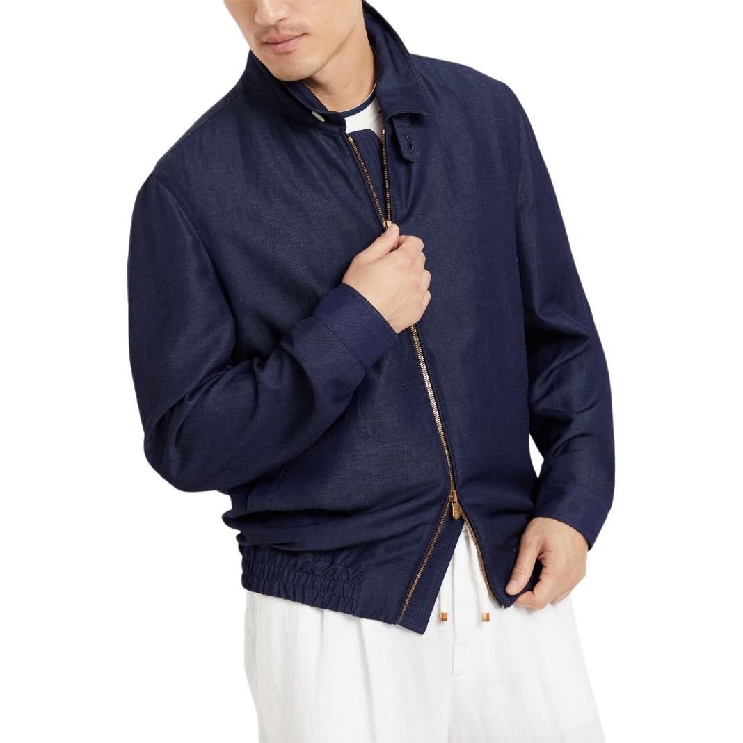 Purchase Brunello Cucinelli FW23 雙拉鍊藍色休閒外套 MB4046205-C189