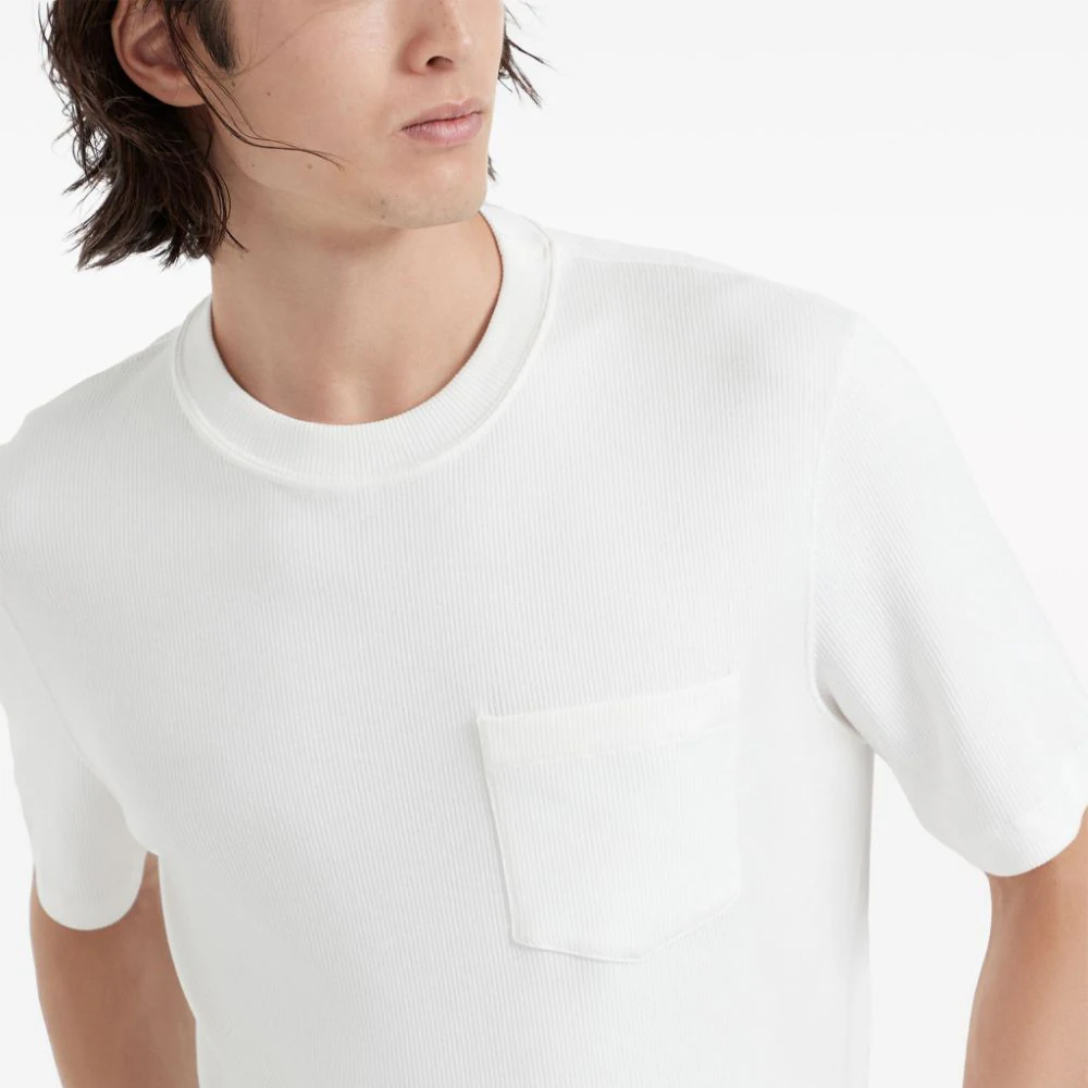 Details for Brunello Cucinelli FW23 白色純色圓領短袖T恤 MW8397197-C1010