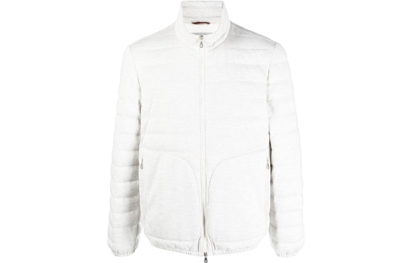 Brunello Cucinelli FW23 Off-White Down Jacket with Zip Closure MJ802P306-CPK29 圖 2