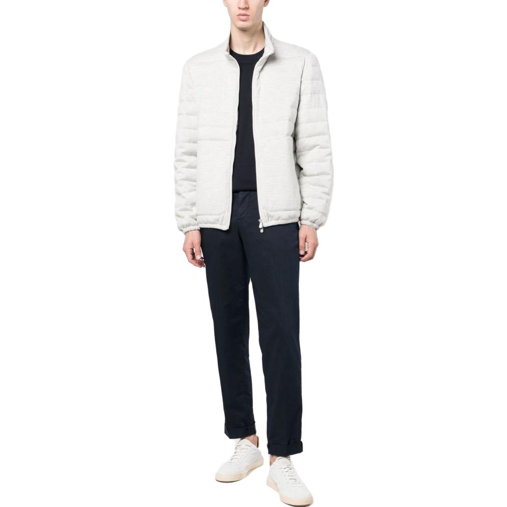 Brunello Cucinelli FW23 Off-White Down Jacket with Zip Closure MJ802P306-CPK29 圖 3