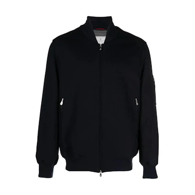 Brunello Cucinelli FW23 Solid Casual Zip Jacket Midnight Blue MM4636474-CVD36