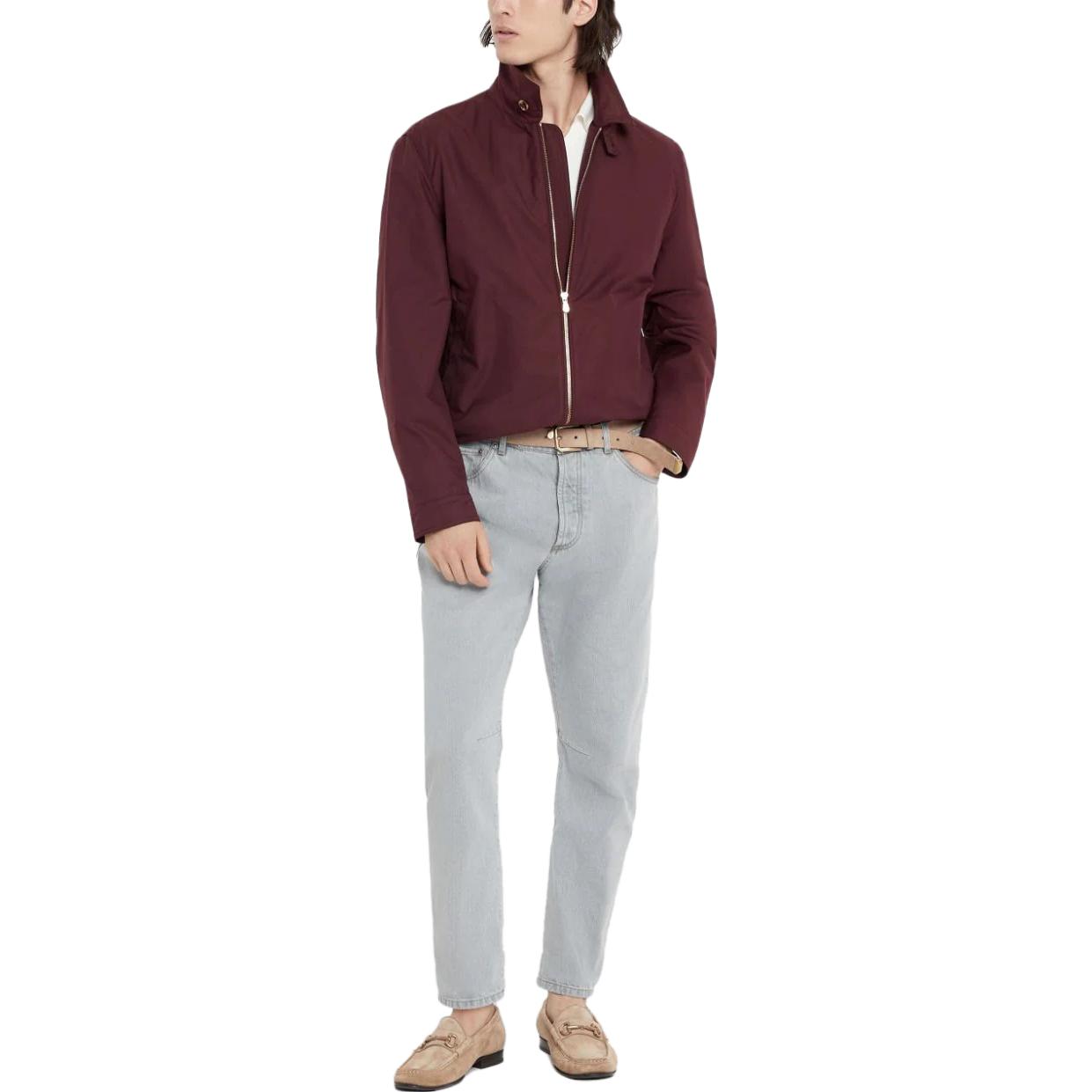 Lookbook Brunello Cucinelli FW23 Celana Jeans Pria Patch Tapered Zipper Solid M242PX1290-C8384