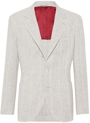 Brunello Cucinelli FW23 米色條紋單排扣男士西裝外套 MS4997BND-C002 Order Brunello Cucinelli FW23 米色條紋單排扣男士西裝外套 MS4997BND-C002