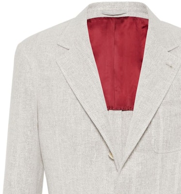 Brunello Cucinelli FW23 米色條紋單排扣男士西裝外套 MS4997BND-C002 Sizing Brunello Cucinelli FW23 米色條紋單排扣男士西裝外套 MS4997BND-C002