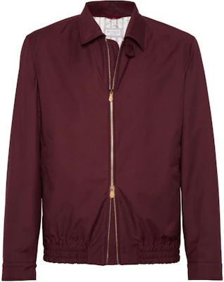 Jaket Lelaki Brunello Cucinelli FW23 Kalis Air Kolar Lebar Maroon MB4026205-C405 Buy Jaket Lelaki Brunello Cucinelli FW23 Kalis Air Kolar Lebar Maroon MB4026205-C405