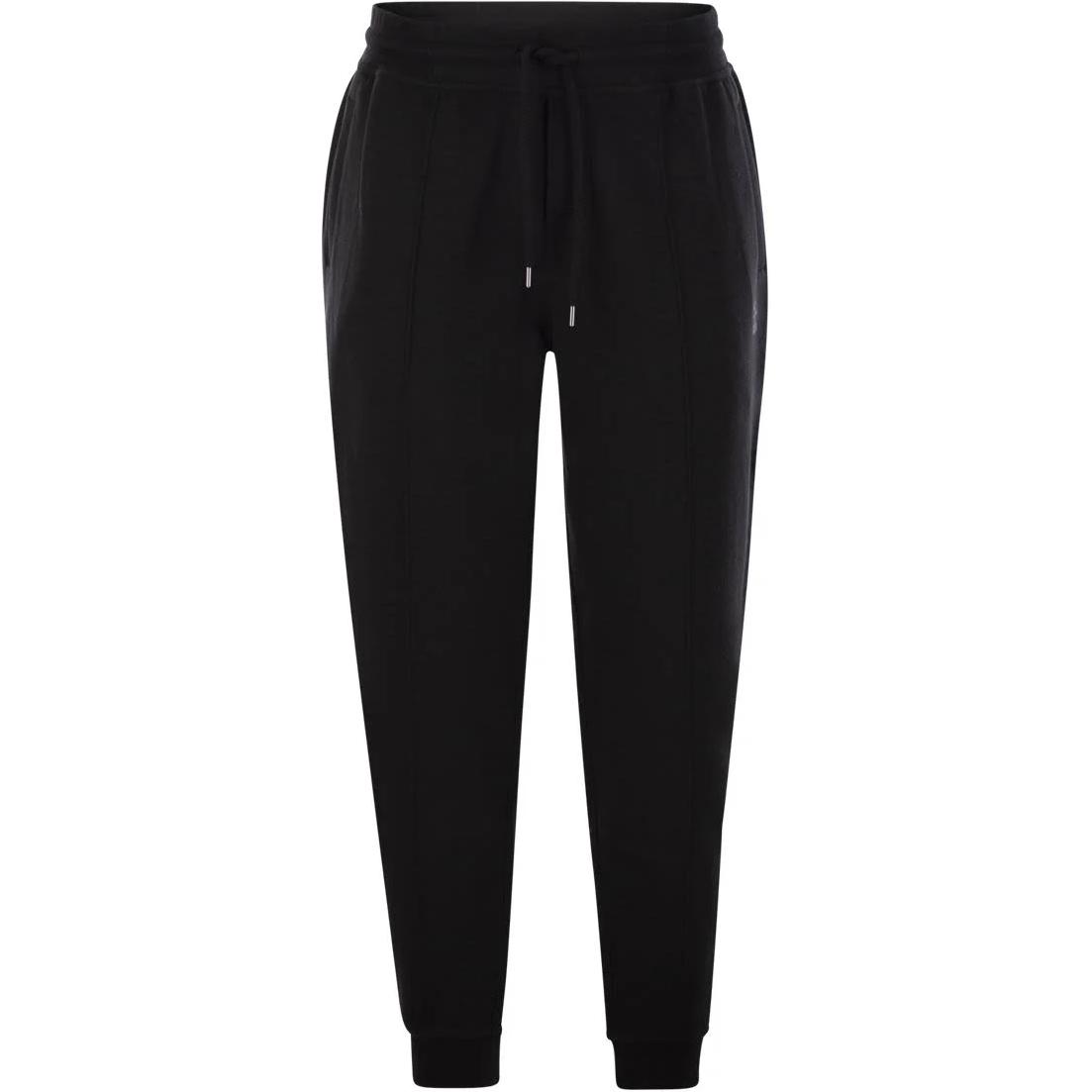 Brunello Cucinelli FW24  Black Mid-Rise Drawstring Tapered Casual Pants. MM8313271G-CSQ44