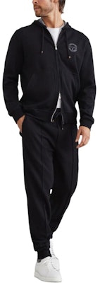 Brunello Cucinelli FW24 黑色中腰抽繩錐形休閒長褲。 MM8313271G-CSQ44 Lookbook Brunello Cucinelli FW24 黑色中腰抽繩錐形休閒長褲。 MM8313271G-CSQ44