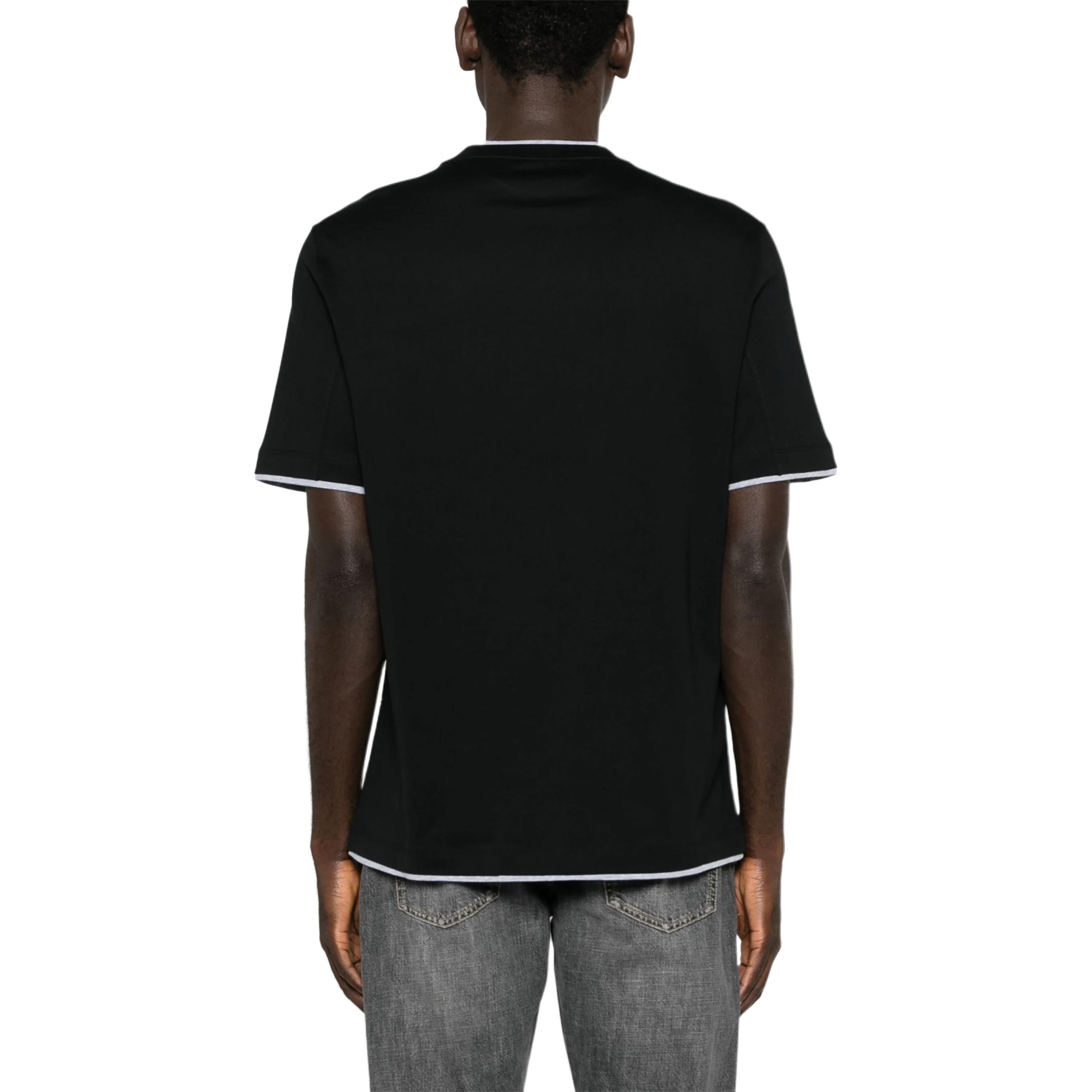 Lookbook Brunello Cucinelli FW24 黑色純色圓領短袖上衣T恤 M0B137427-CGB88