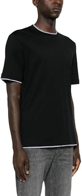 Brunello Cucinelli FW24 黑色純色圓領短袖上衣T恤 M0B137427-CGB88 Shop Brunello Cucinelli FW24 黑色純色圓領短袖上衣T恤 M0B137427-CGB88