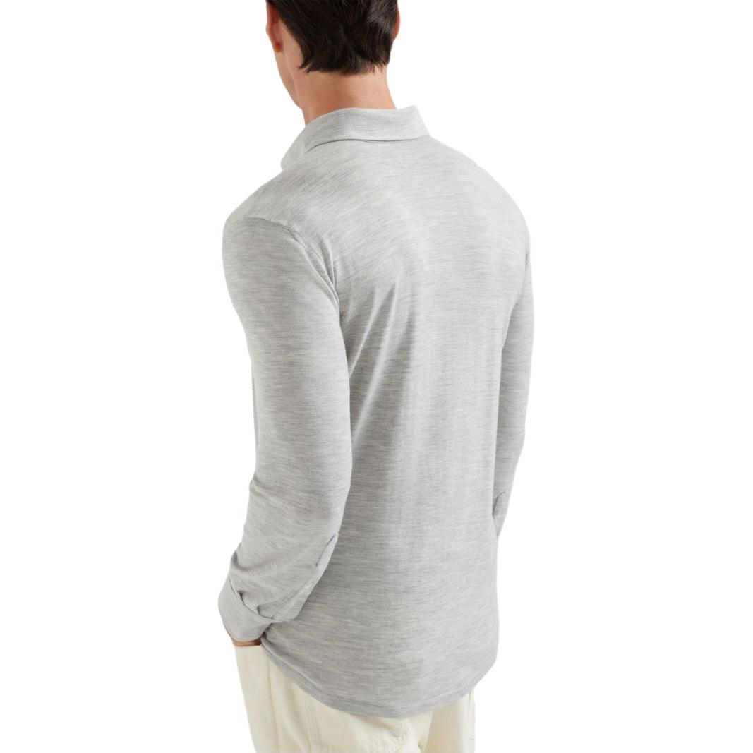 Shop ブルネロ クチネリ FW24 ライトグレー 長袖 ボタンアップ シャツ. M24805005-C072