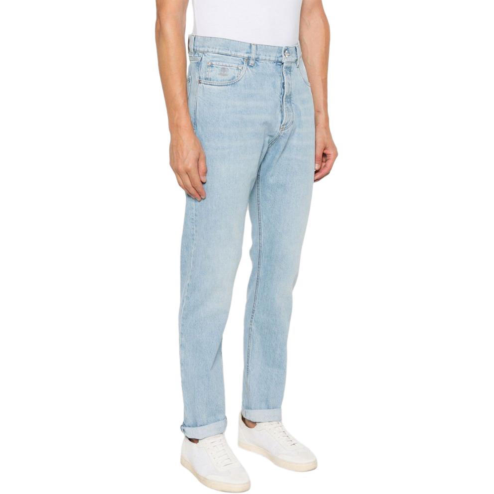 Purchase Brunello Cucinelli FW24 水洗徽章窄版牛仔褲 男 淺藍色 M241PO1090-C1469