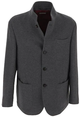 Chaqueta Gris Brunello Cucinelli de Cuello Mao y Corte Recto. MT4976265C202 Buy Chaqueta Gris Brunello Cucinelli de Cuello Mao y Corte Recto. MT4976265C202