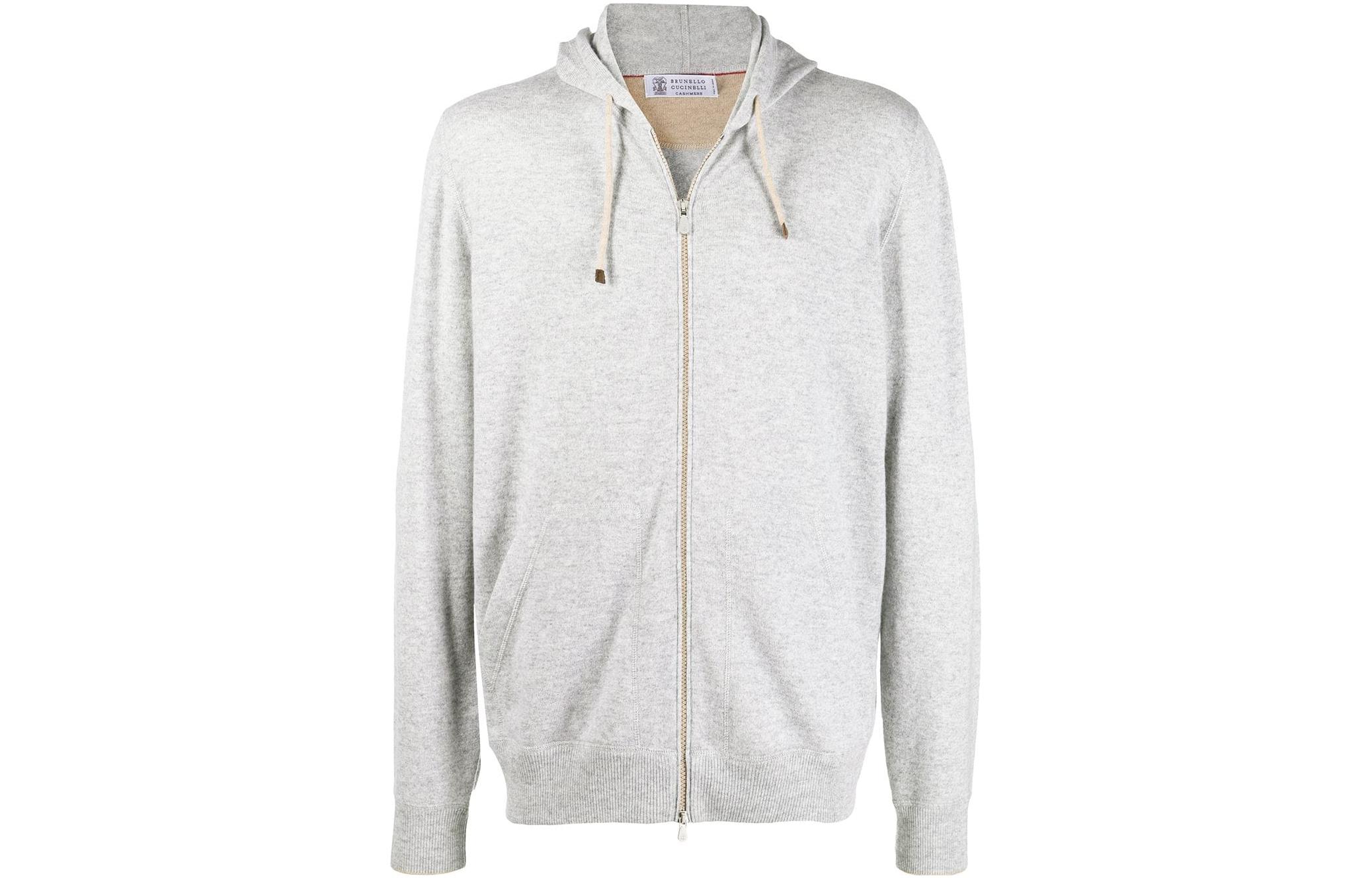 Brunello Cucinelli Gray Zip-Up Hoodie Jacket - Casual Loose Fit M2223246CK773