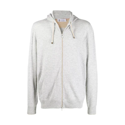 Brunello Cucinelli Gray Zip-Up Hoodie Jacket - Casual Loose Fit M2223246CK773