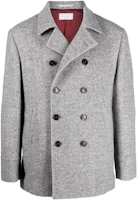 Brunello Cucinelli Grey Button-Up Long-Sleeve Jacket with Side Pockets MQ4497008-C6496 Brunello Cucinelli Grey Button-Up Long-Sleeve Jacket with Side Pockets MQ4497008-C6496