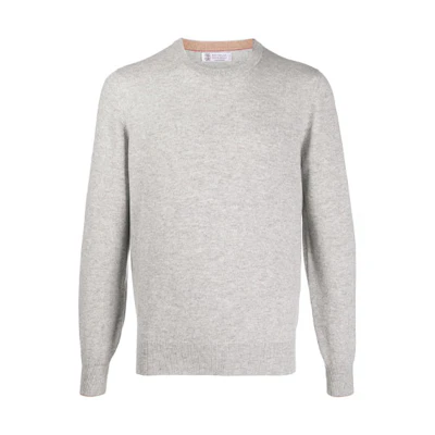 Brunello Cucinelli Grey Crewneck Pullover Sweatshirt M2200100-CK773