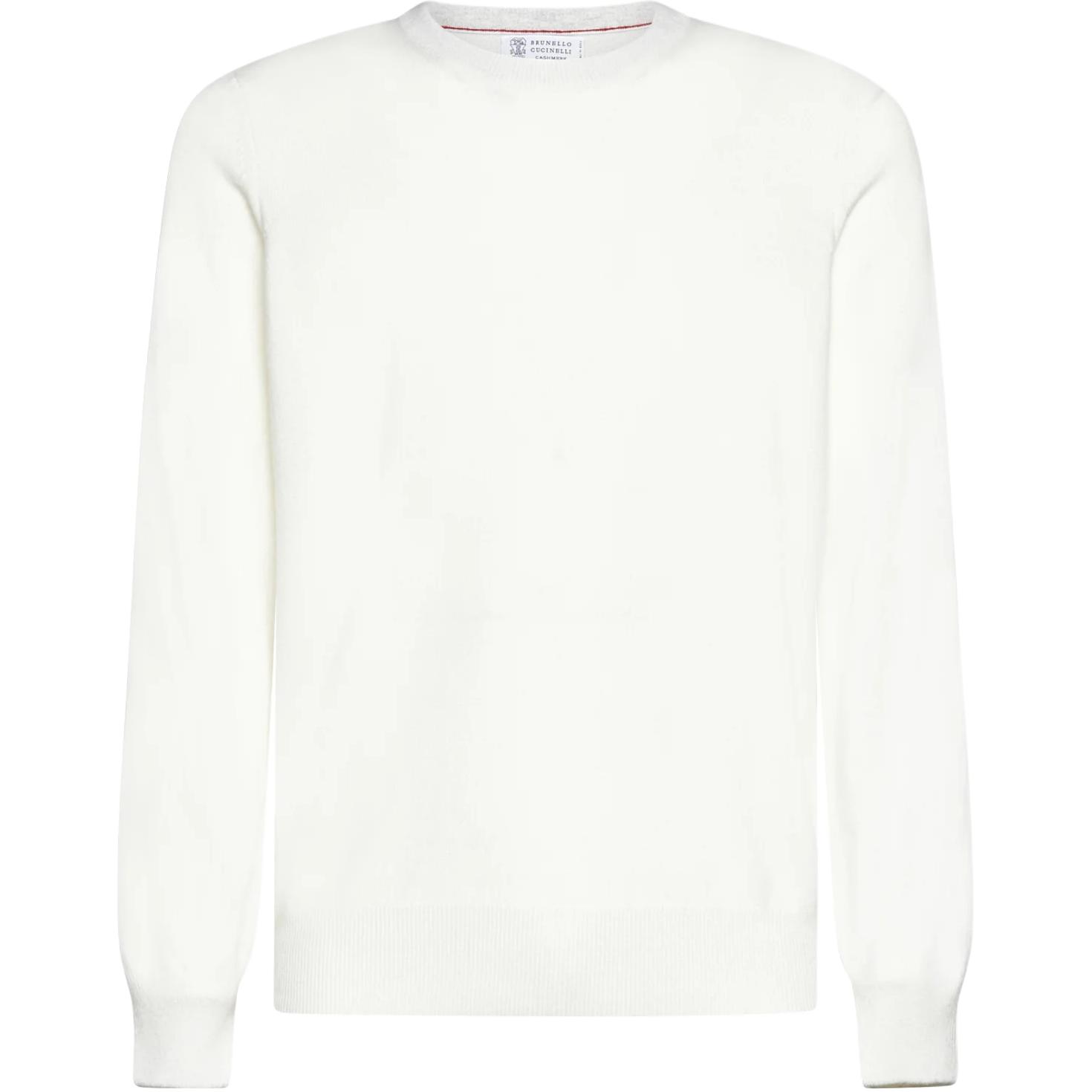 Brunello Cucinelli Ivory Crewneck Pullover Sweatshirt M2200100C0312